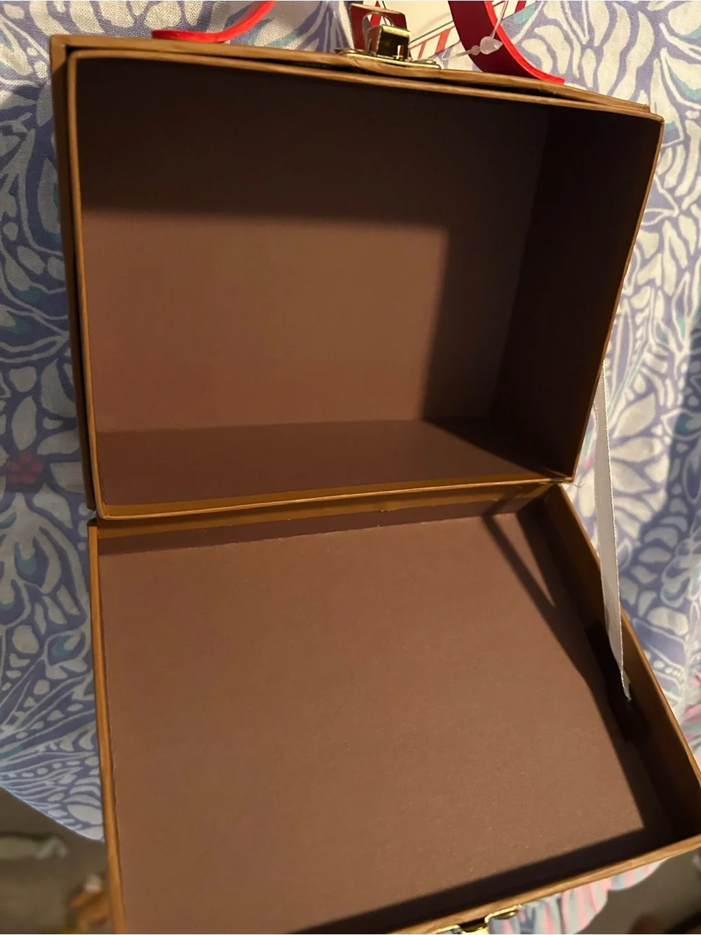 Holiday Gingerbread Decorative Box New